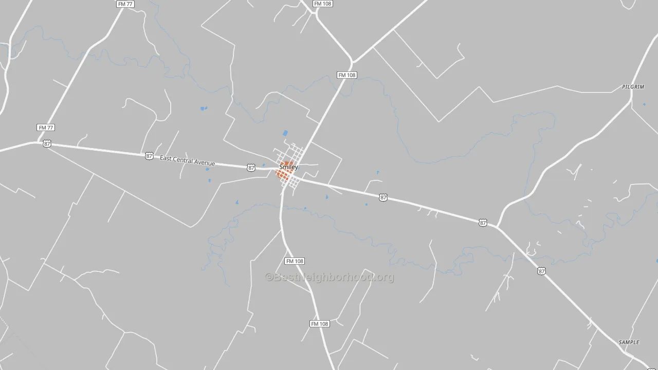 Bike Grade map of 78159, TX