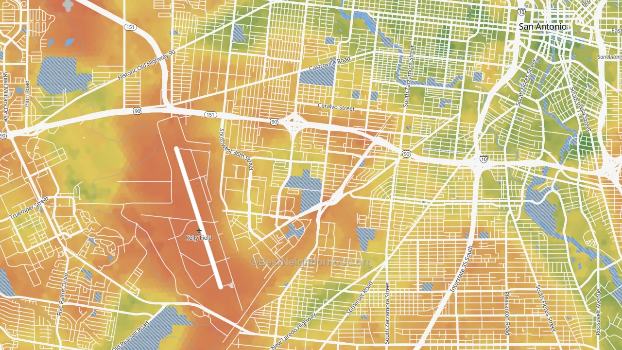 Bike Grade map of 78226, TX