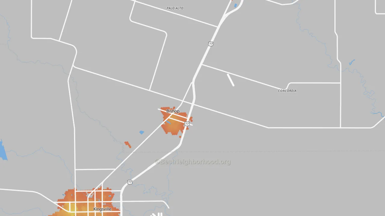 Bike Grade map of 78343, TX