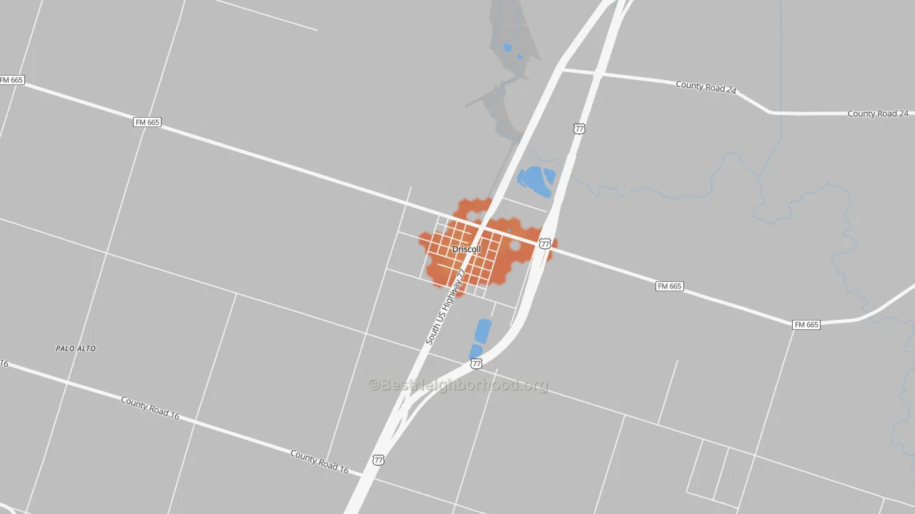 Bike Grade map of 78351, TX