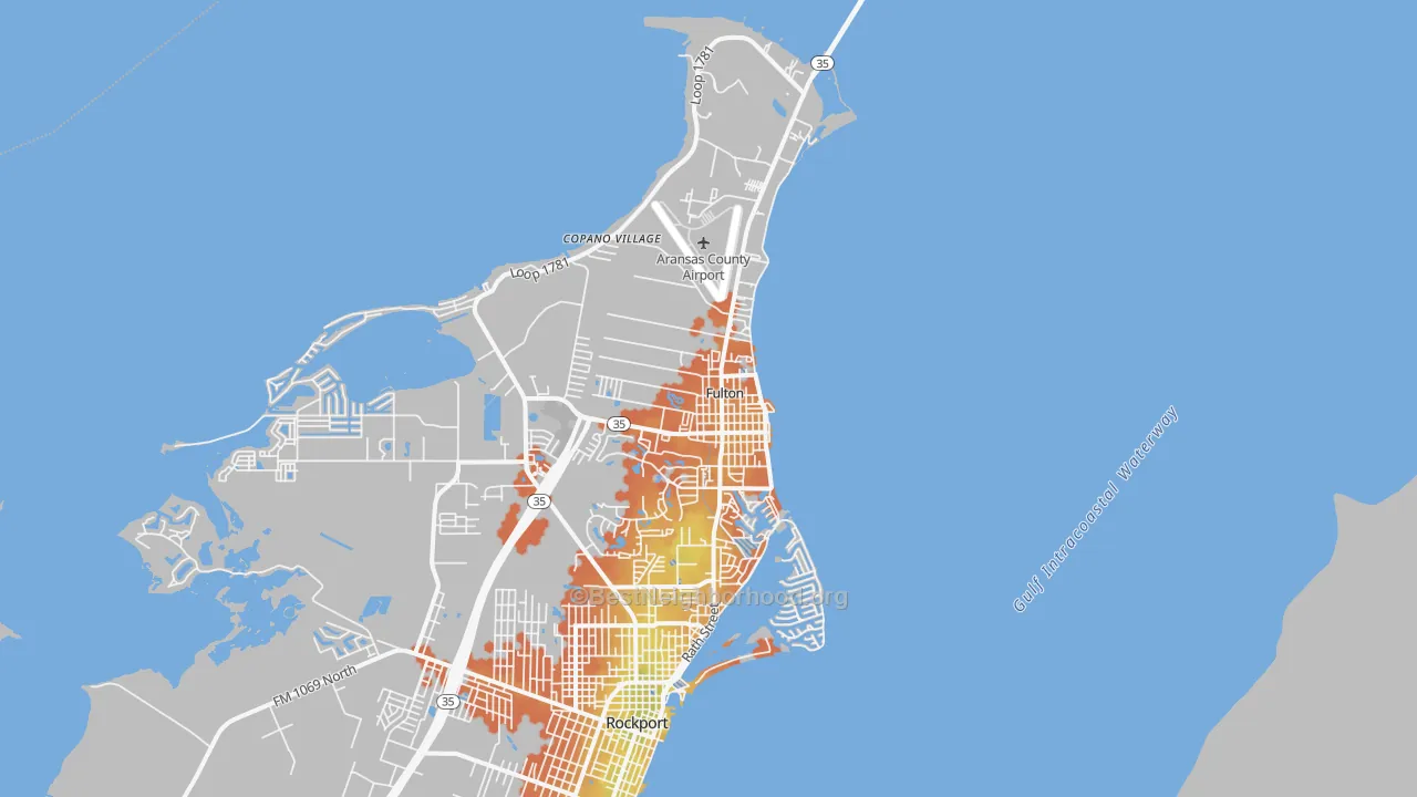Bike Grade map of 78358, TX