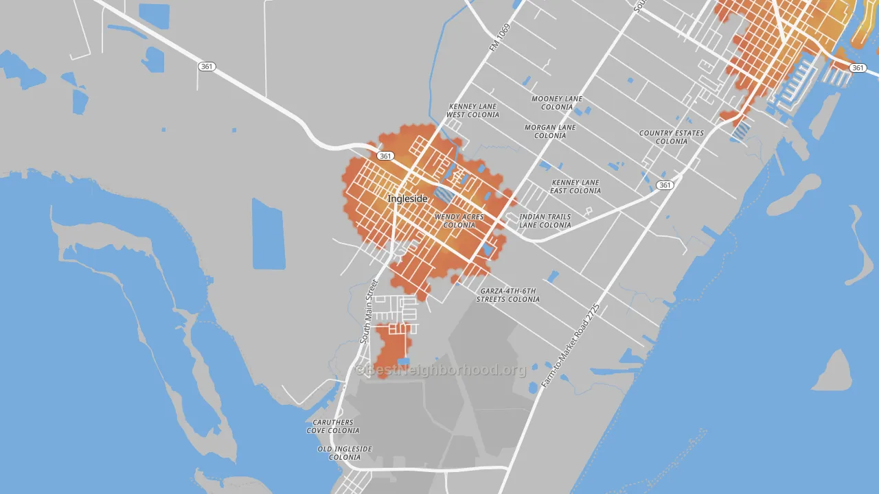 Bike Grade map of 78362, TX