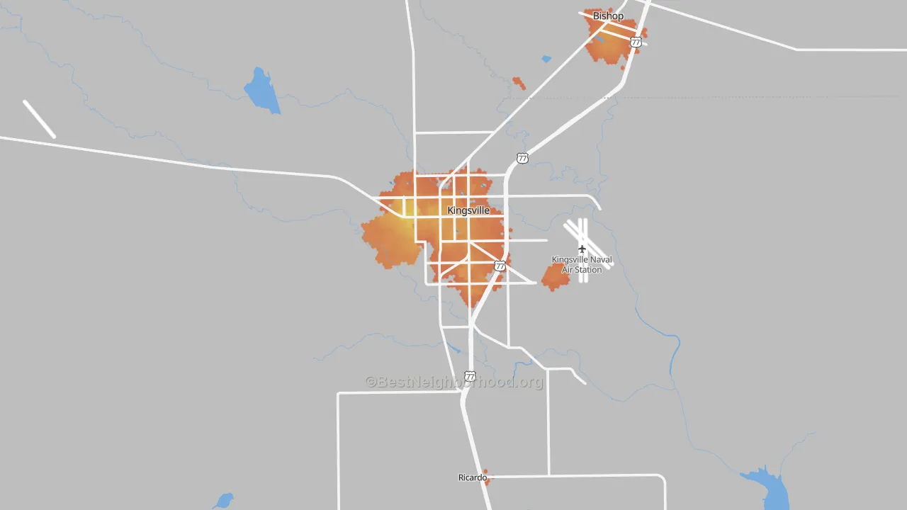 Bike Grade map of 78363, TX