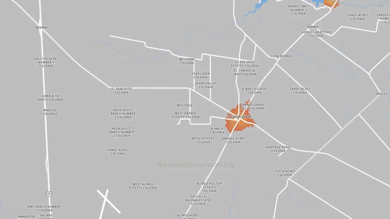 Bike Grade map of 78372, TX