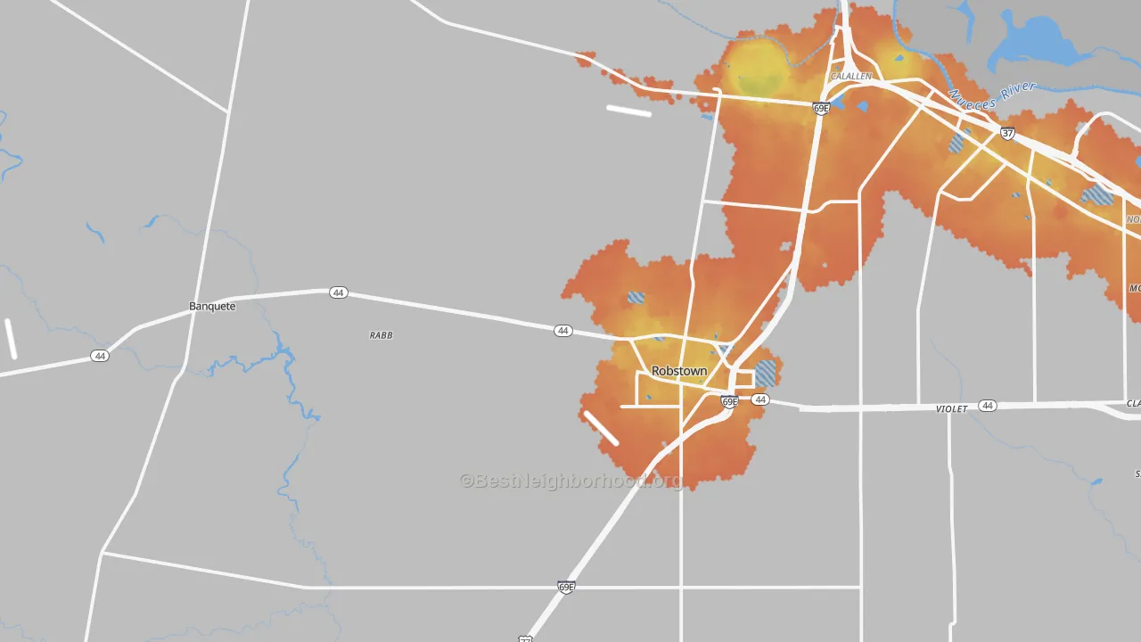 Bike Grade map of 78380, TX