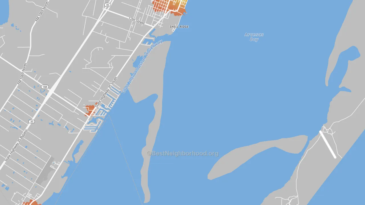 Bike Grade map of 78381, TX