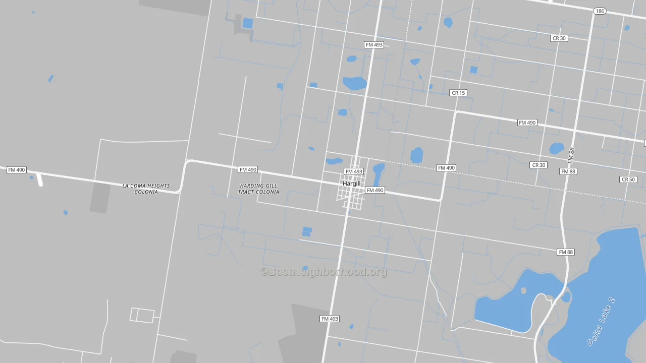 Bike Grade map of 78549, TX