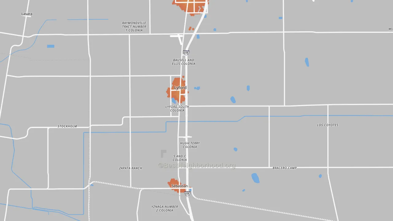 Bike Grade map of 78569, TX