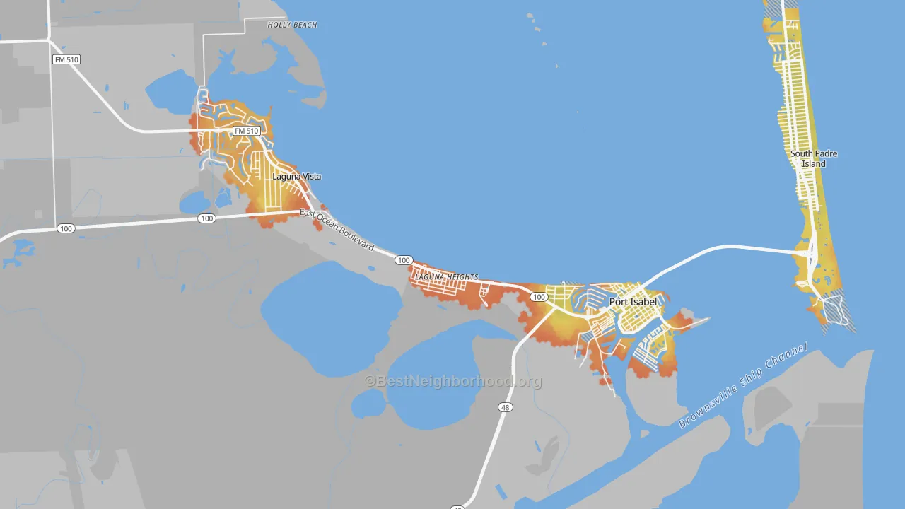 Bike Grade map of 78578, TX