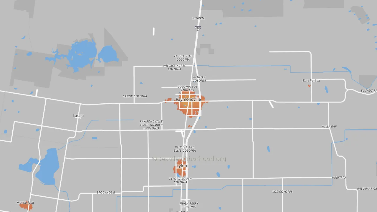 Bike Grade map of 78580, TX
