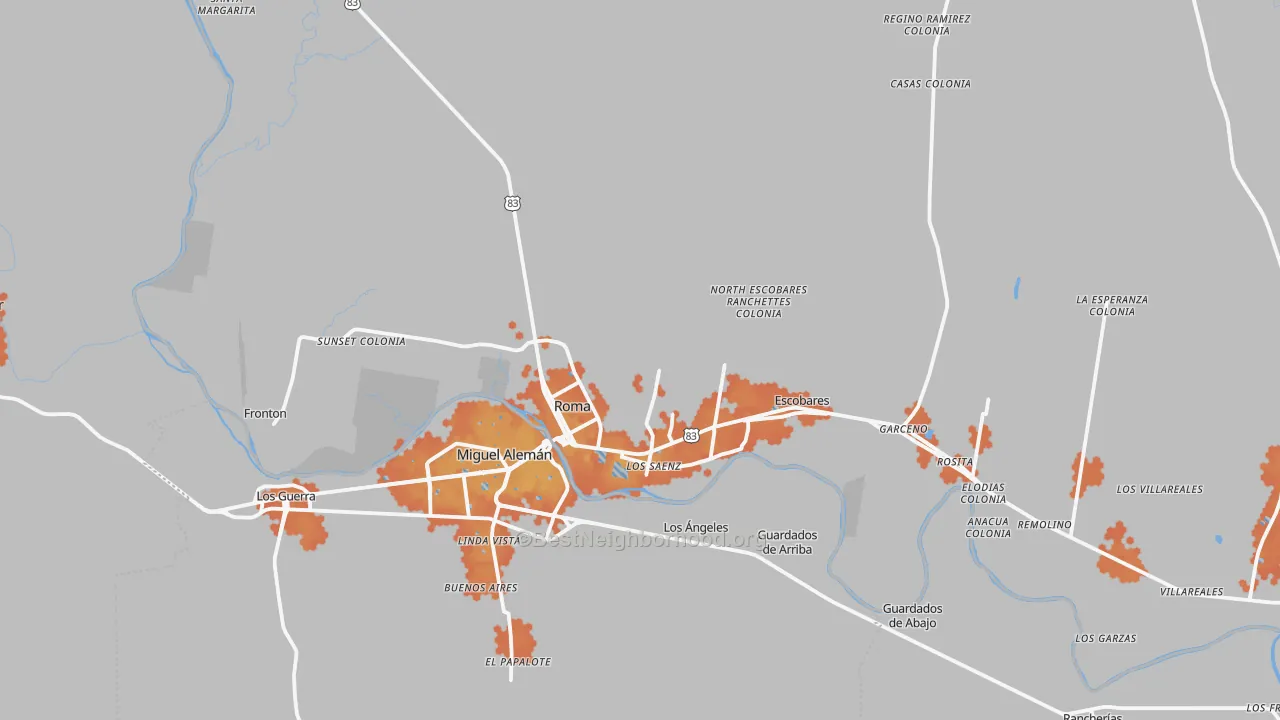 Bike Grade map of 78584, TX