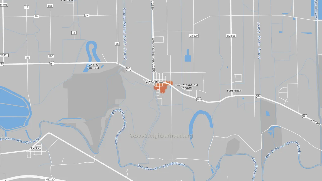 Bike Grade map of 78592, TX