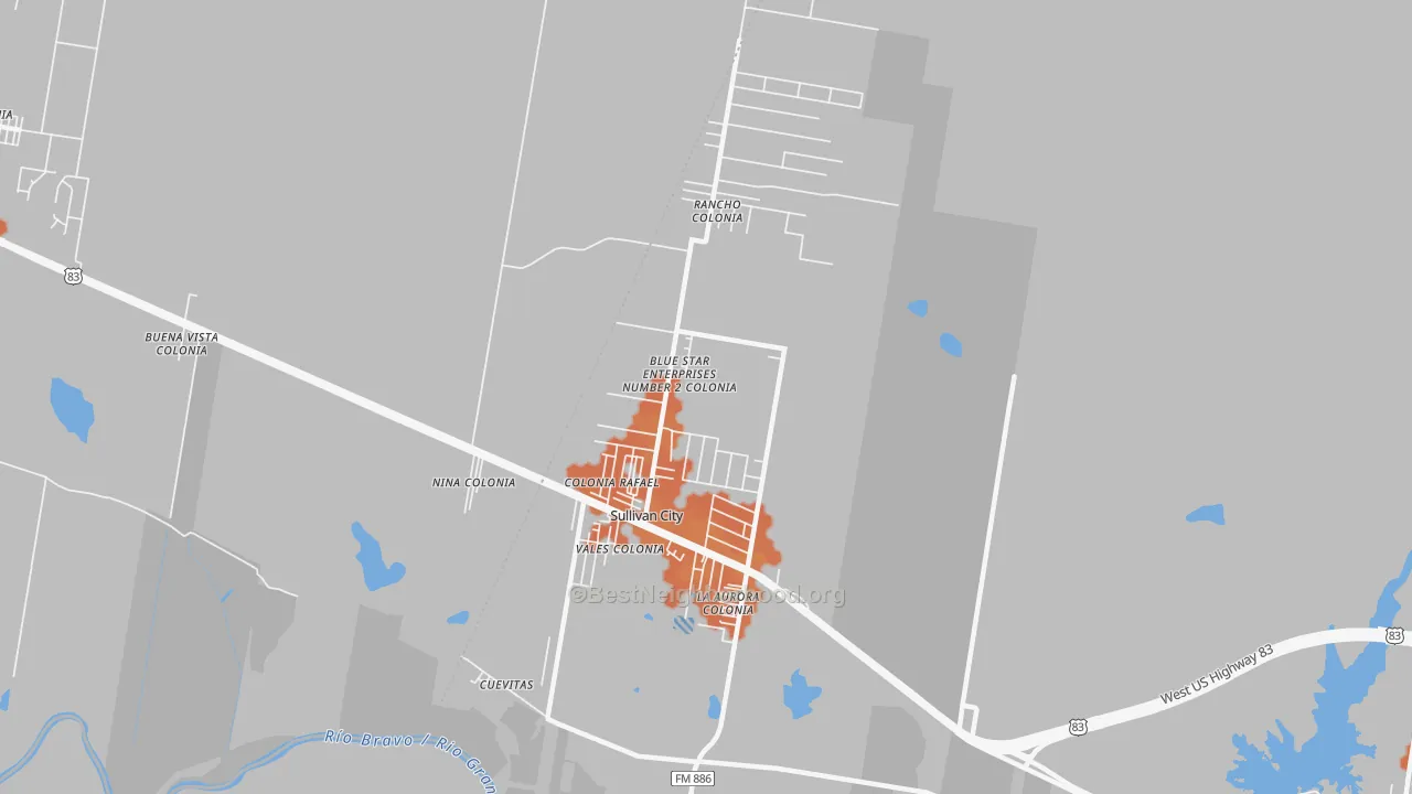 Bike Grade map of 78595, TX