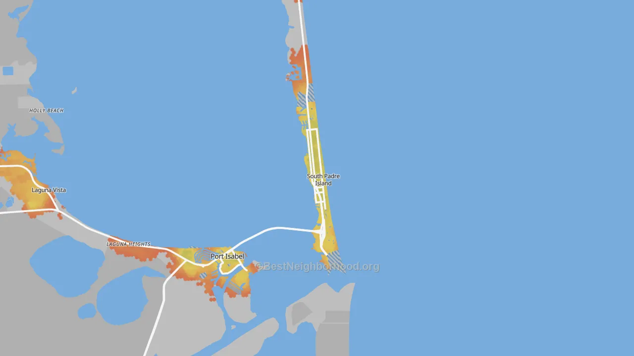 Bike Grade map of 78597, TX