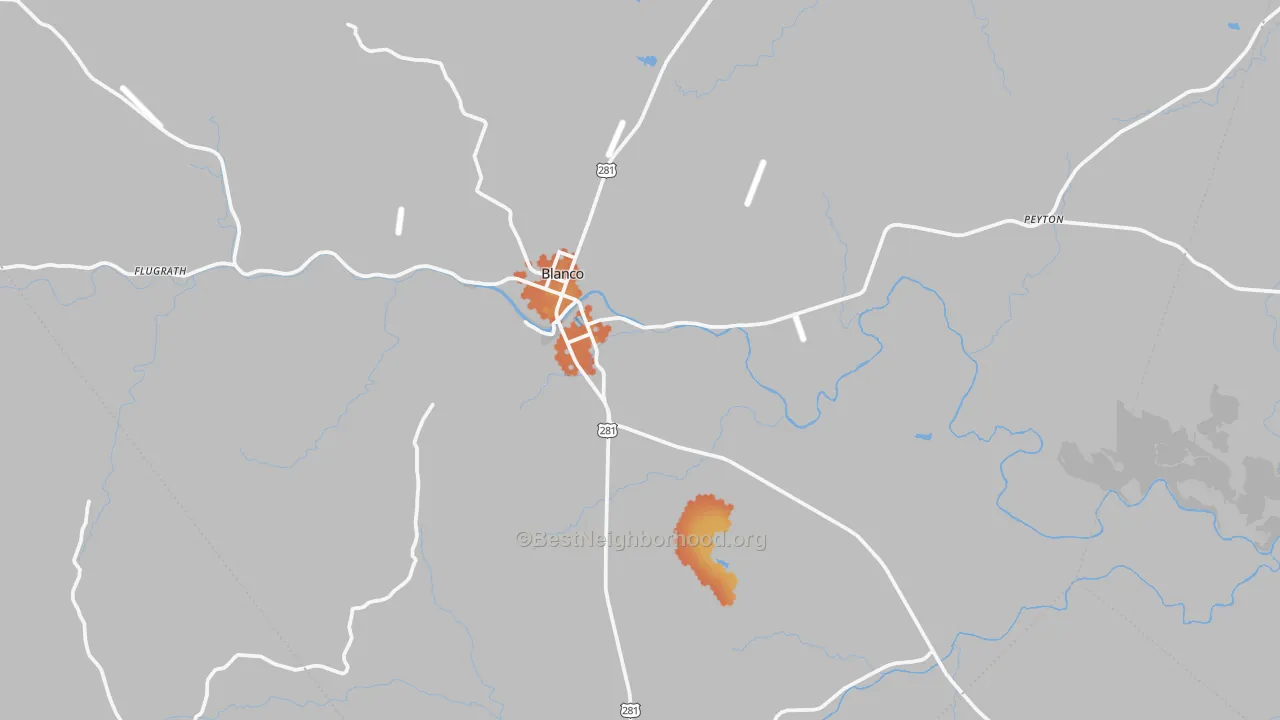 Bike Grade map of 78606, TX