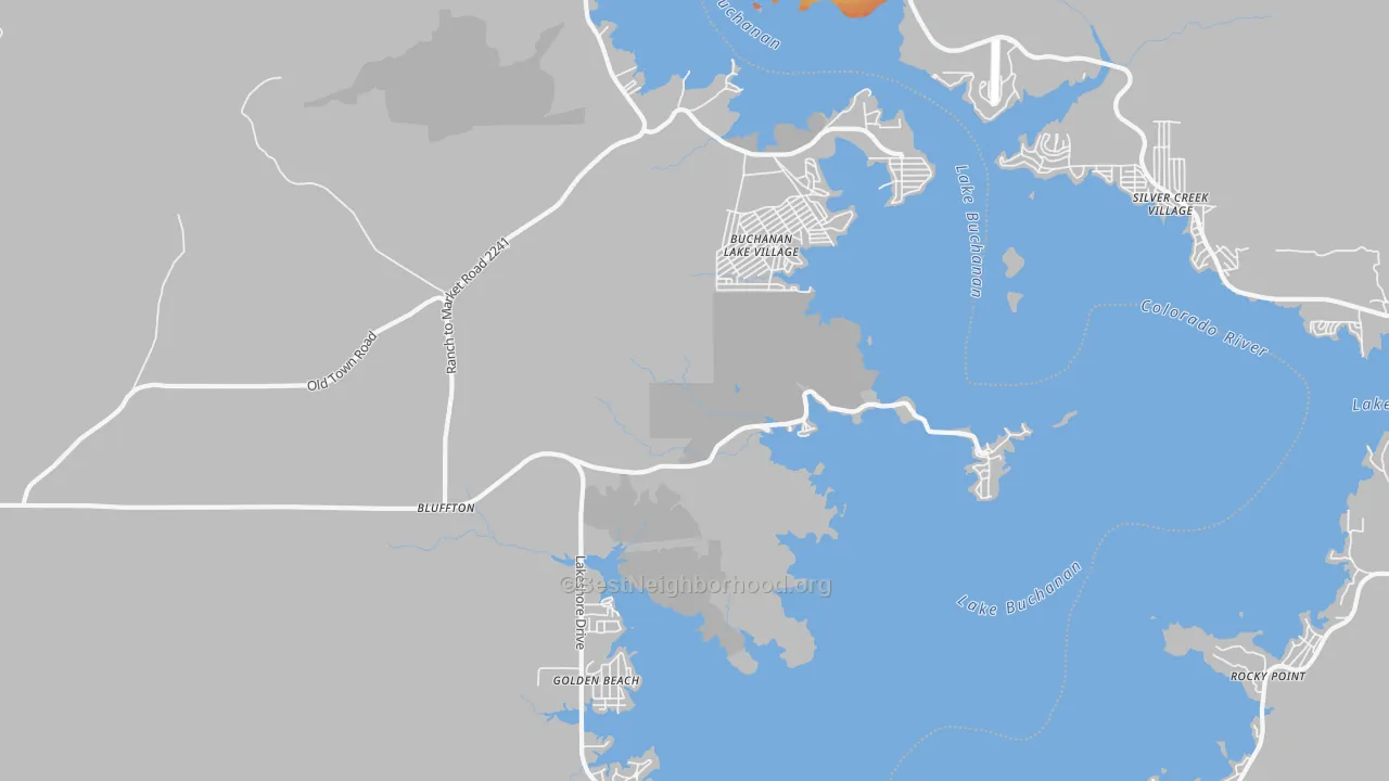Bike Grade map of 78607, TX