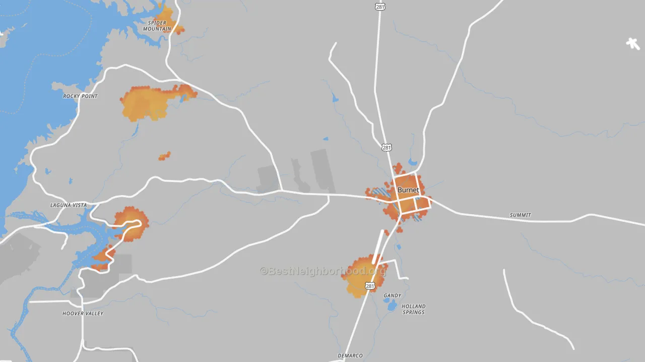 Bike Grade map of 78611, TX