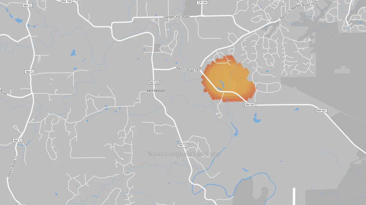 Bike Grade map of 78619, TX