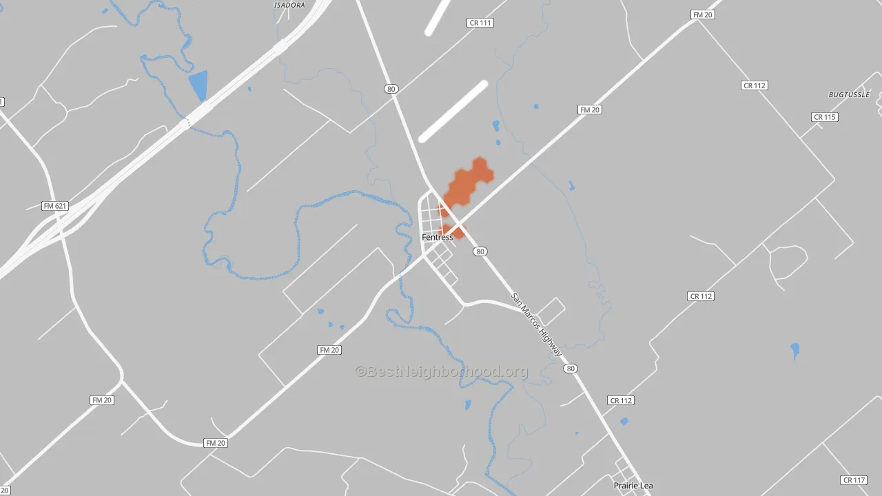 Bike Grade map of 78622, TX