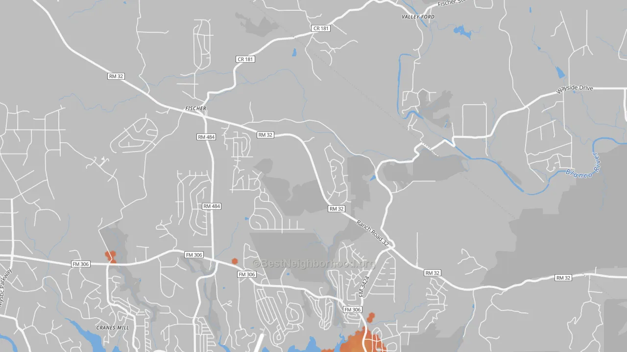 Bike Grade map of 78623, TX