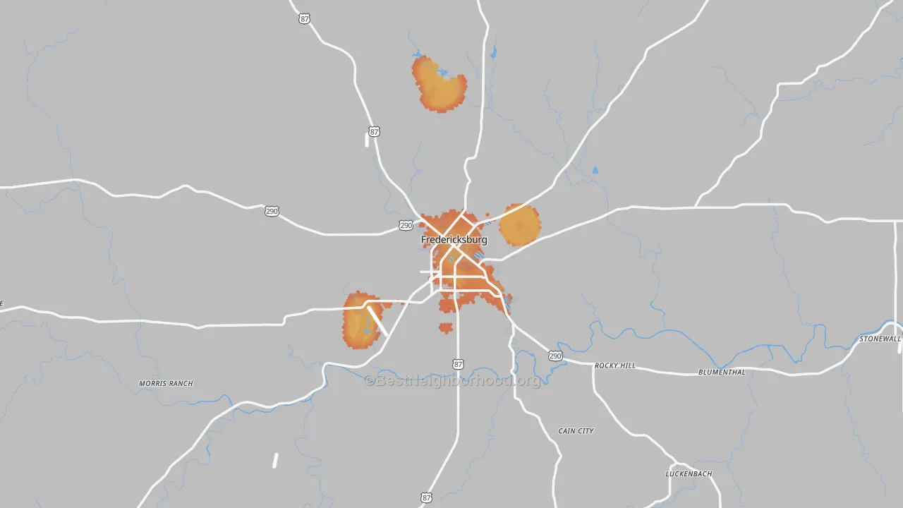 Bike Grade map of 78624, TX