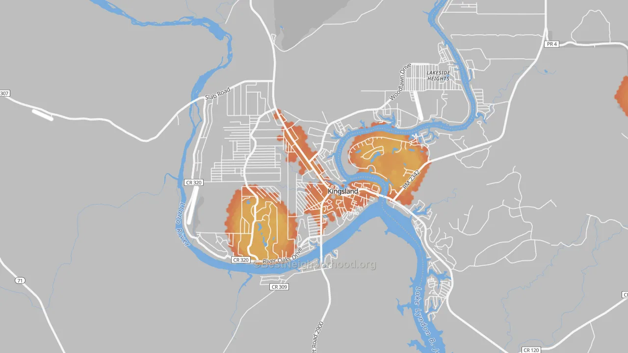 Bike Grade map of 78639, TX