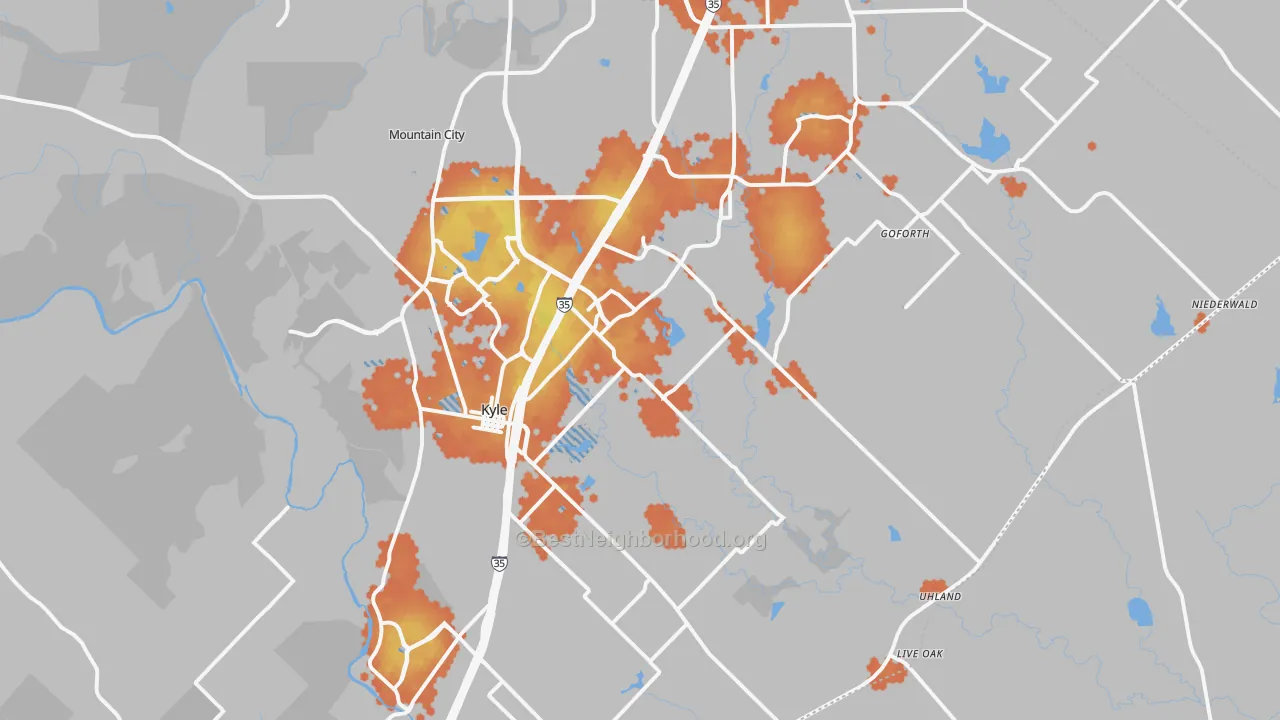 Bike Grade map of 78640, TX