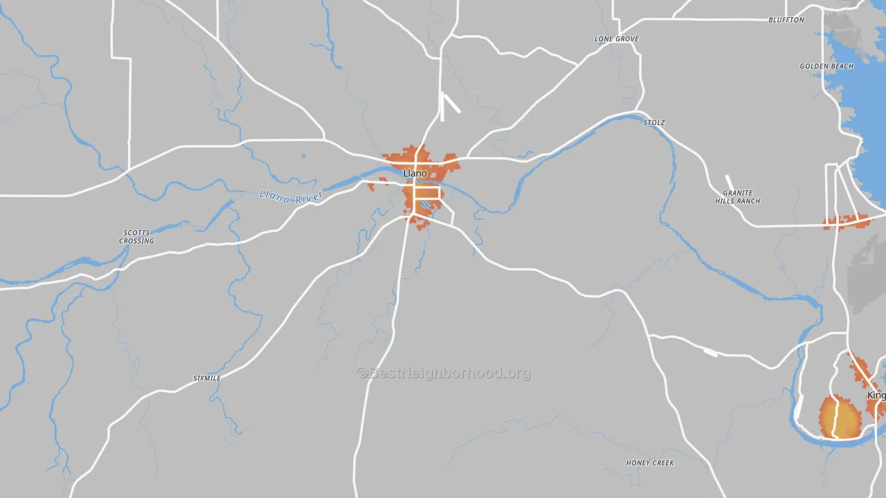 Bike Grade map of 78643, TX