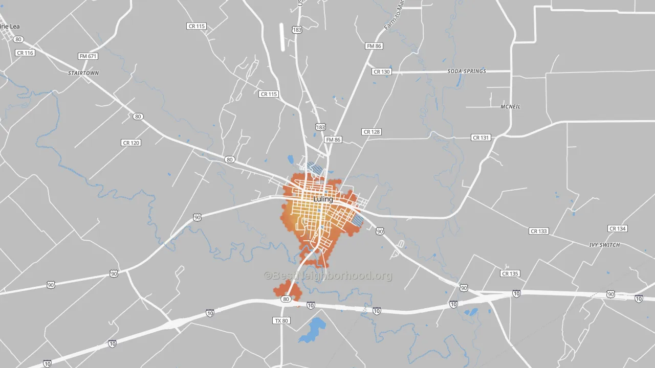 Bike Grade map of 78648, TX