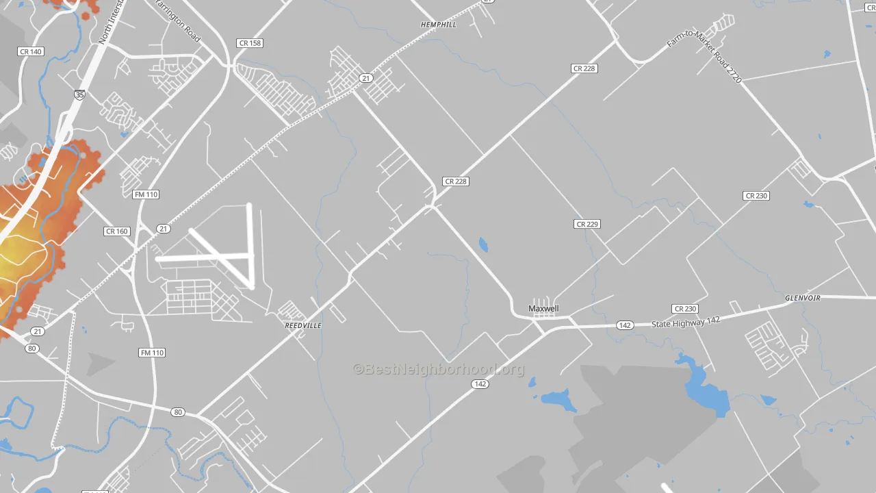 Bike Grade map of 78656, TX
