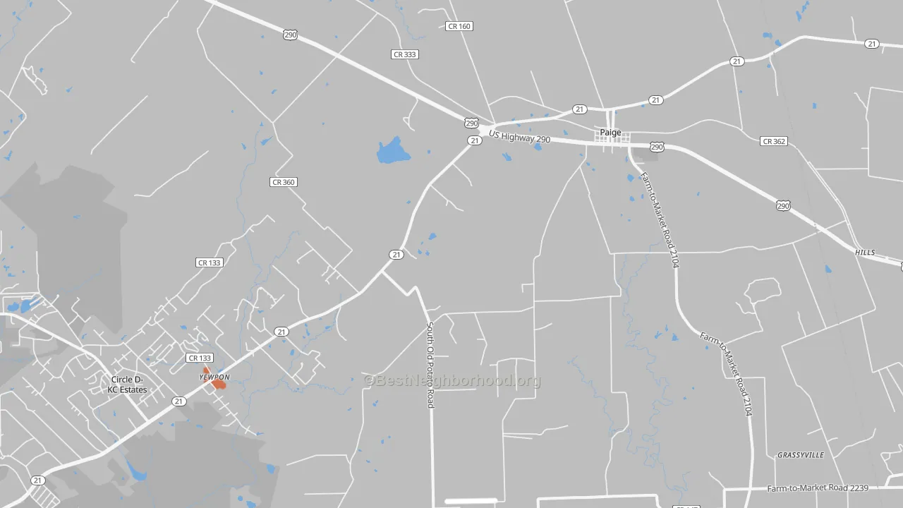 Bike Grade map of 78659, TX