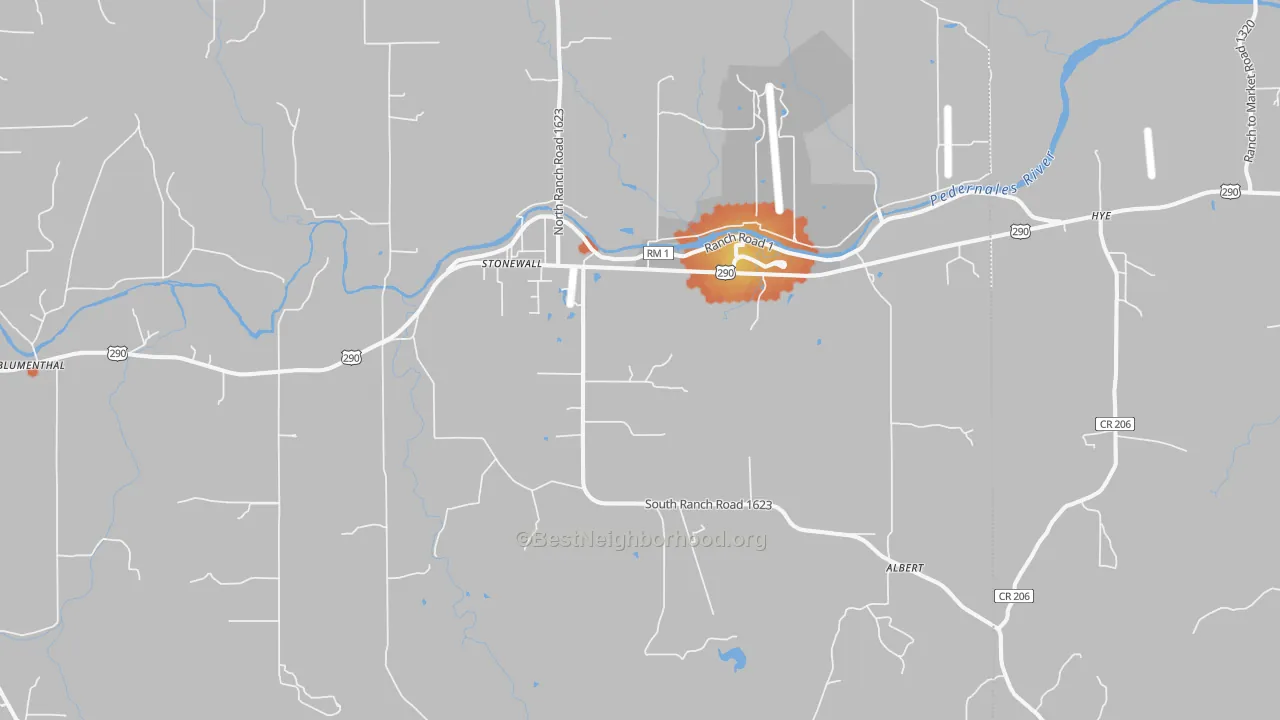 Bike Grade map of 78671, TX