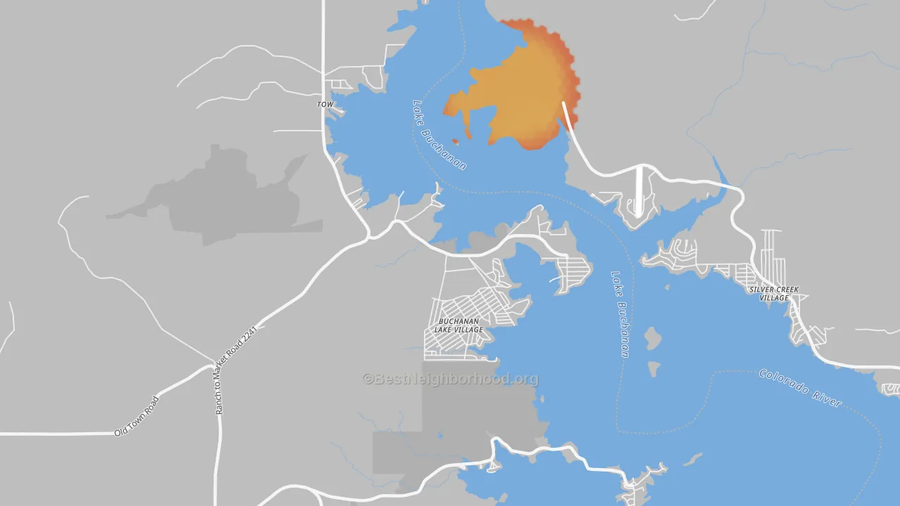 Bike Grade map of 78672, TX