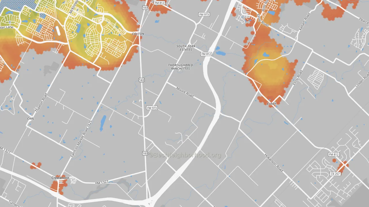 Bike Grade map of 78719, TX