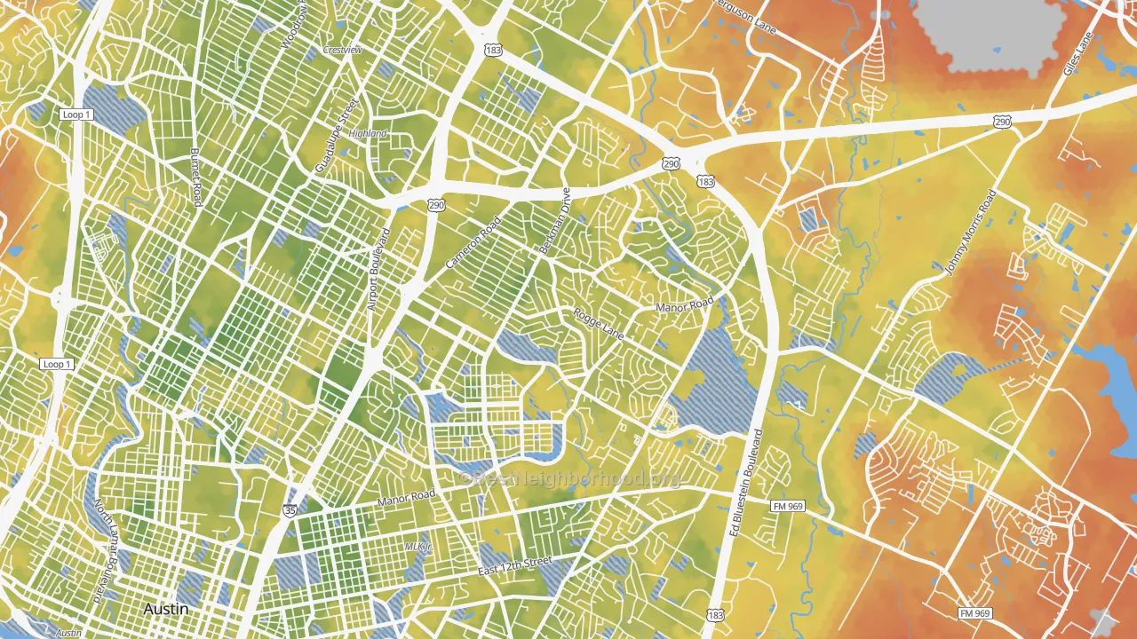 Bike Grade map of 78723, TX
