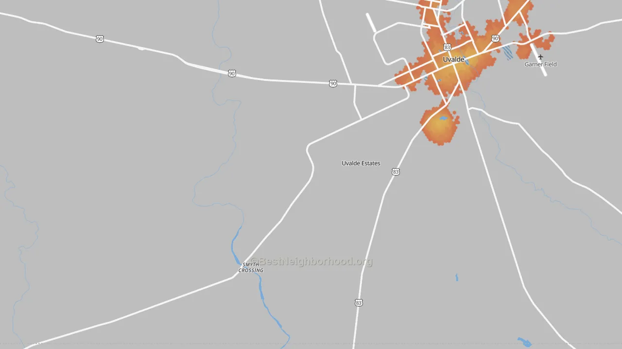 Bike Grade map of 78802, TX