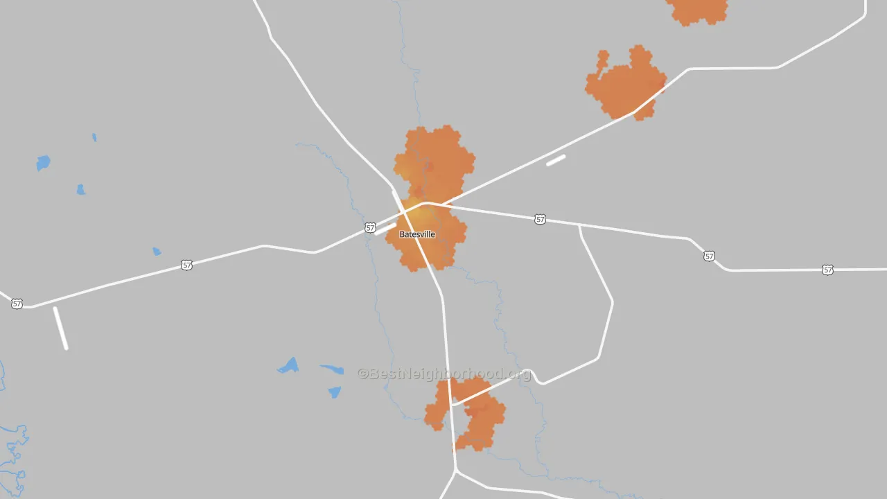 Bike Grade map of 78829, TX