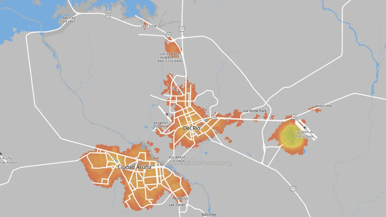 Bike Grade map of 78840, TX