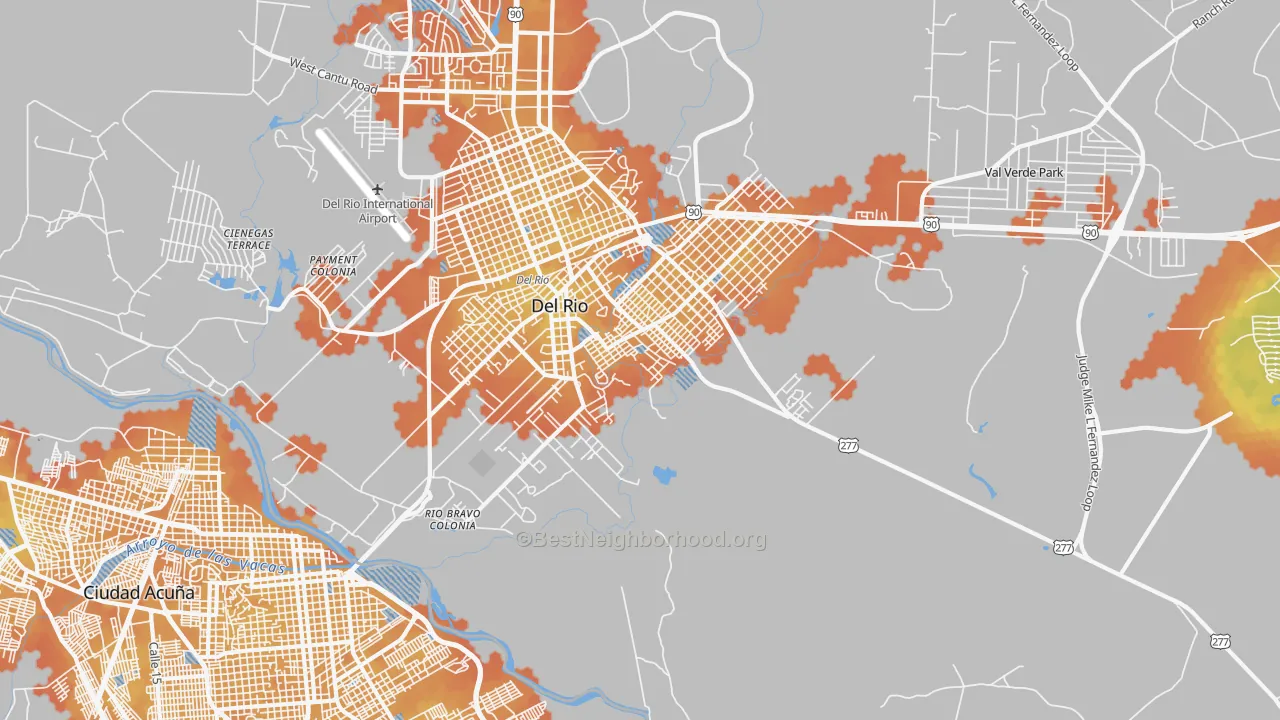 Bike Grade map of 78841, TX
