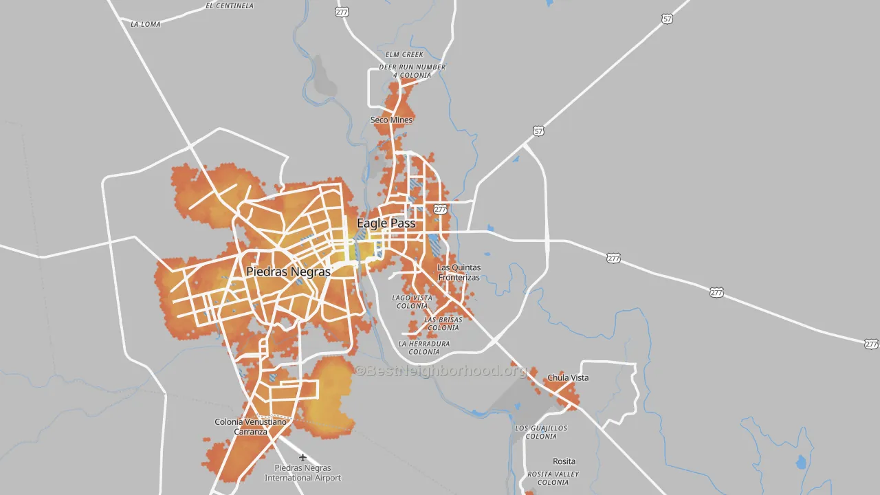 Bike Grade map of 78852, TX