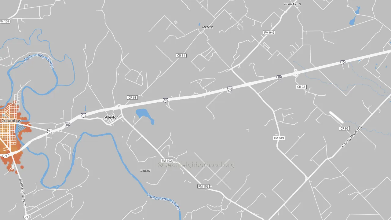 Bike Grade map of 78935, TX