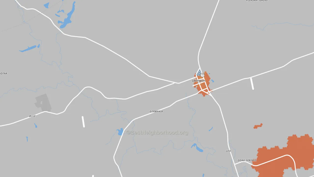 Bike Grade map of 78947, TX