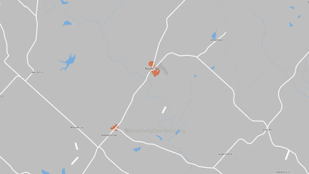 Bike Grade map of 78954, TX