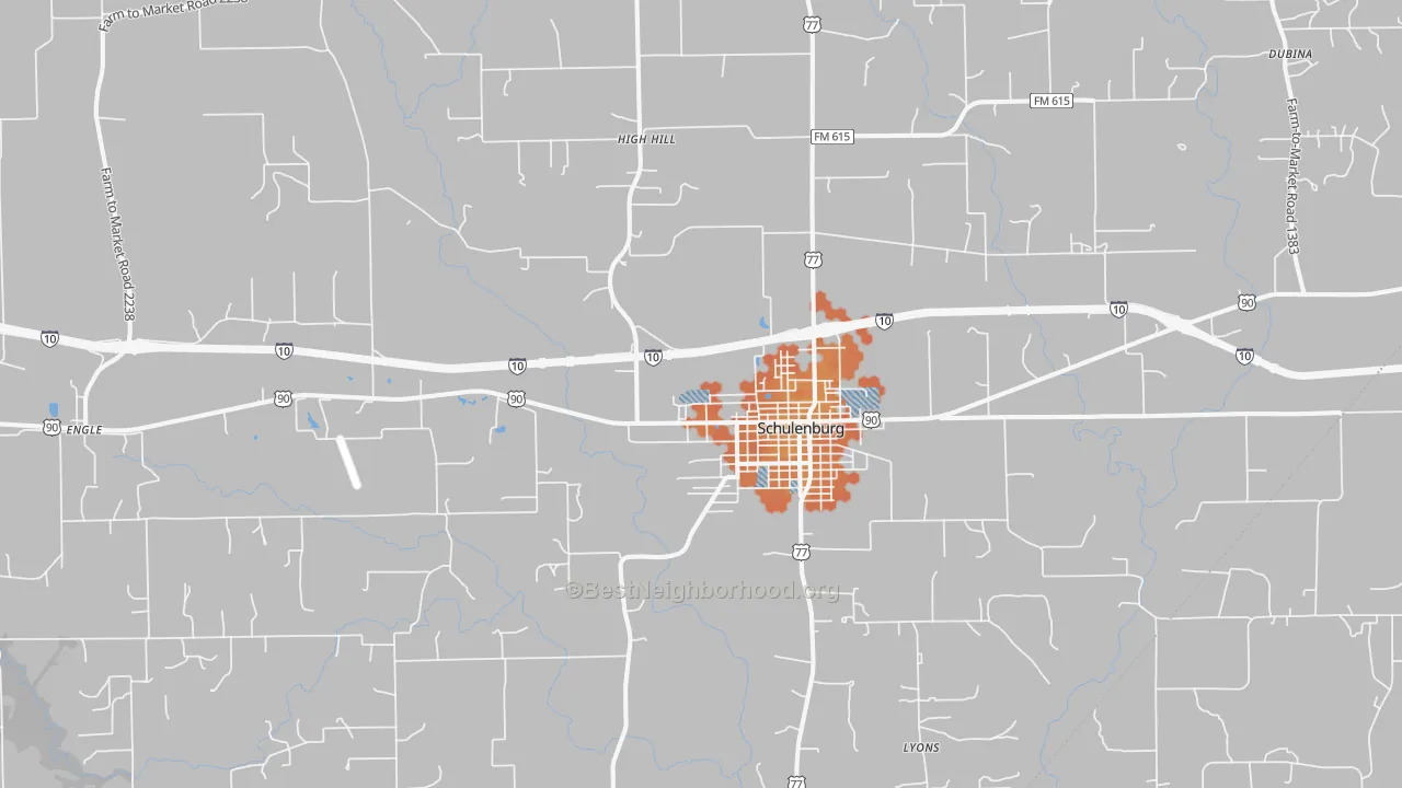 Bike Grade map of 78956, TX