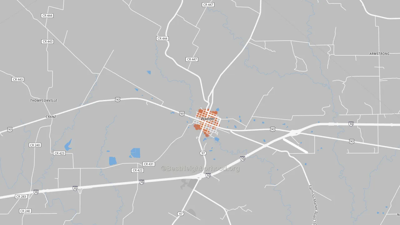 Bike Grade map of 78959, TX