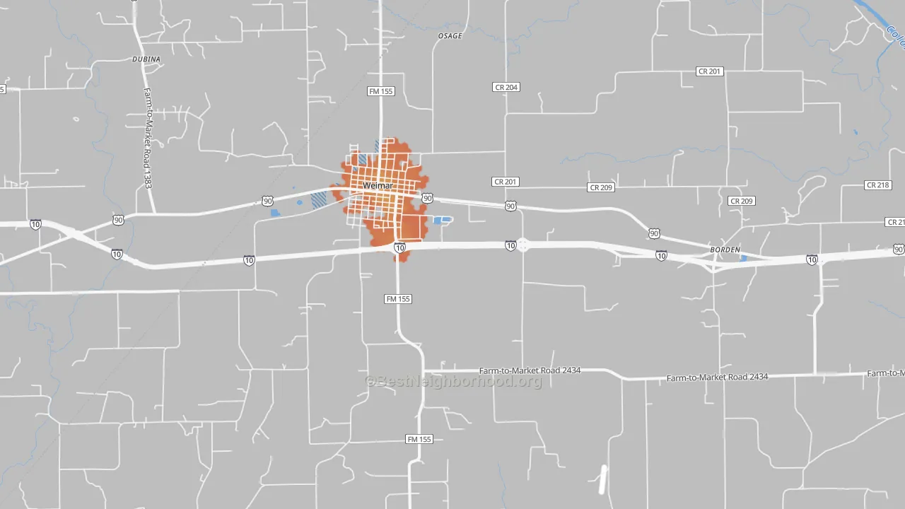 Bike Grade map of 78962, TX
