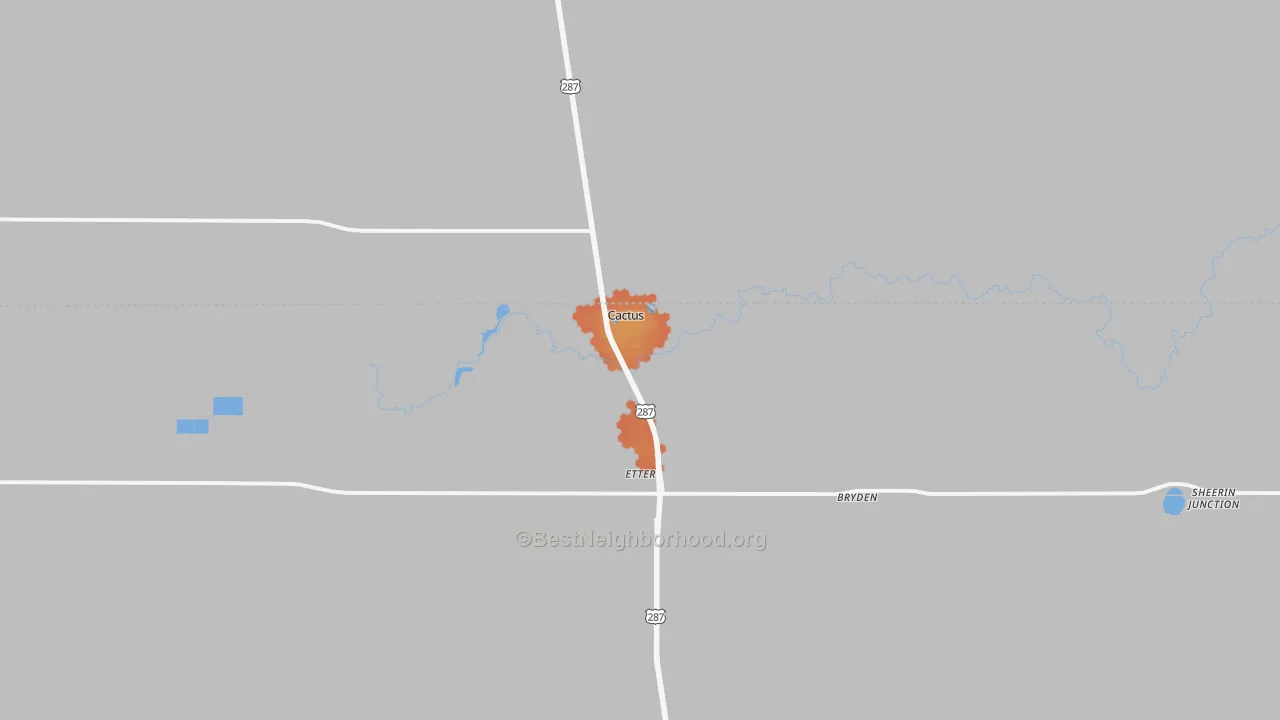 Bike Grade map of 79013, TX