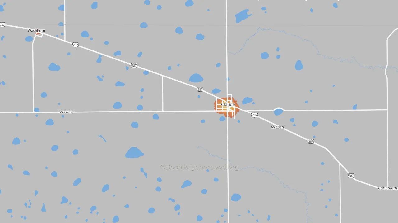 Bike Grade map of 79019, TX