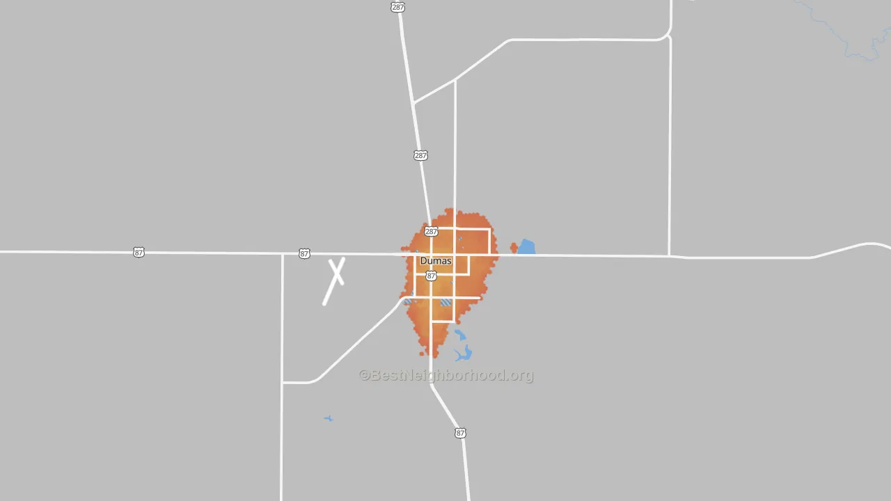 Bike Grade map of 79029, TX
