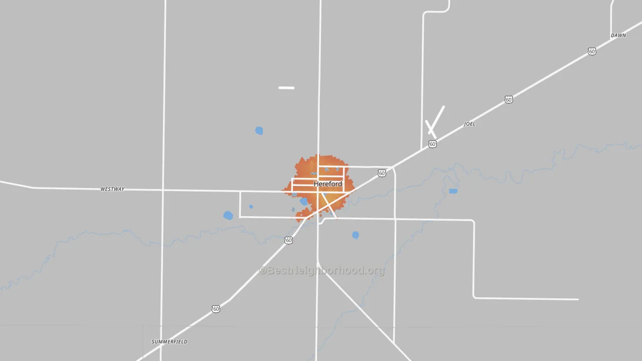 Bike Grade map of 79045, TX